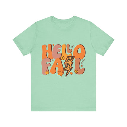Hello Fall Leopard Bolt Tee