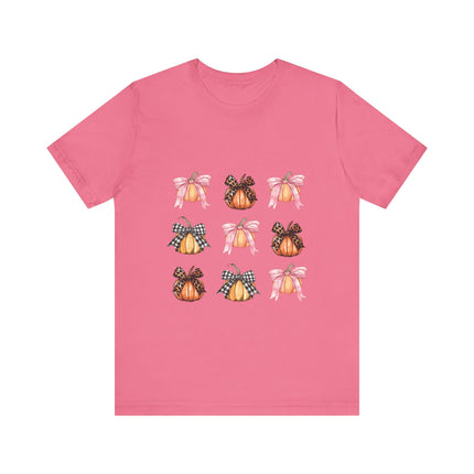 Pumpkin Bow Grid Tee