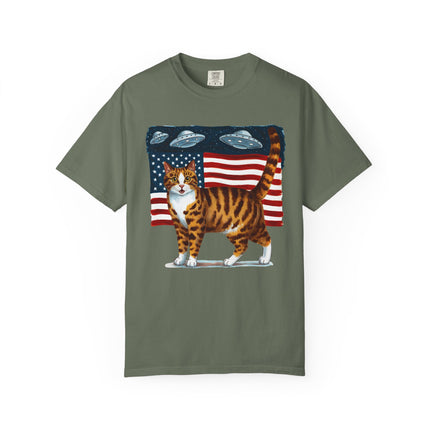 Cosmic Patriot Cat Tee