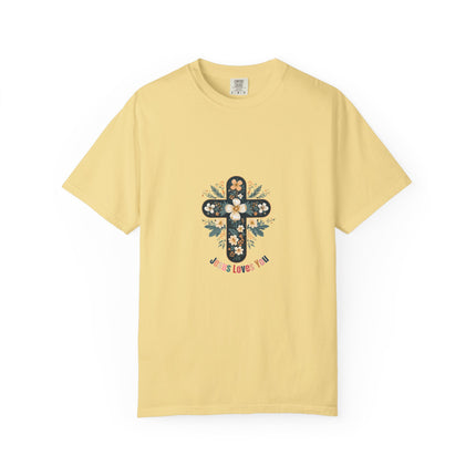Floral Cross Jesus Tee