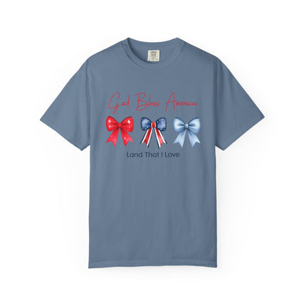 God Bless America Bow Tee