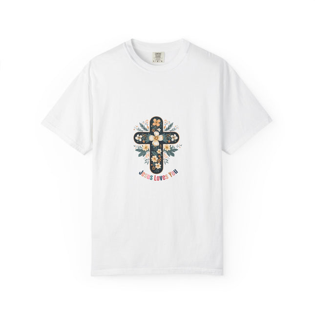 Floral Cross Jesus Tee