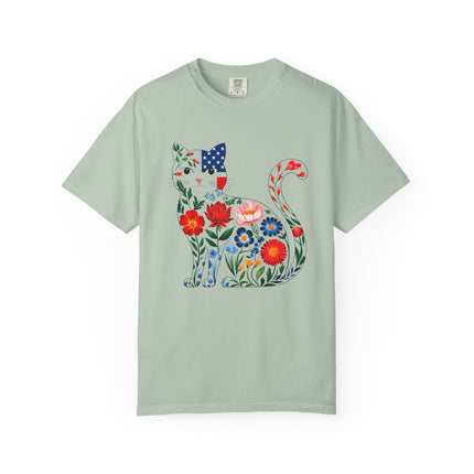 Floral Americana Cat Tee