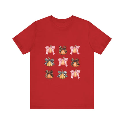 Pumpkin Bow Grid Tee
