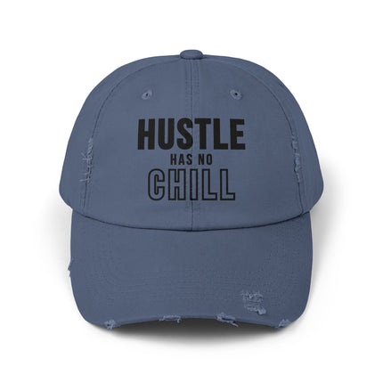 Hustle Has No Chill – Unisex Distressed Cap