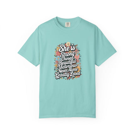 She Is Strong Floral Mama Tee