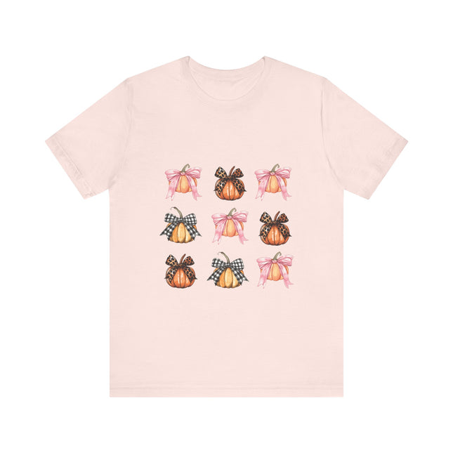 Pumpkin Bow Grid Tee