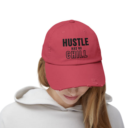 Hustle Has No Chill – Unisex Distressed Cap