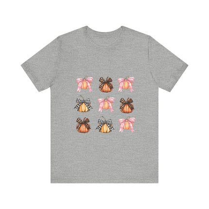 Pumpkin Bow Grid Tee