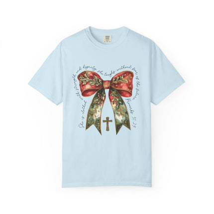 Proverbs 31 Bow Christmas Tee