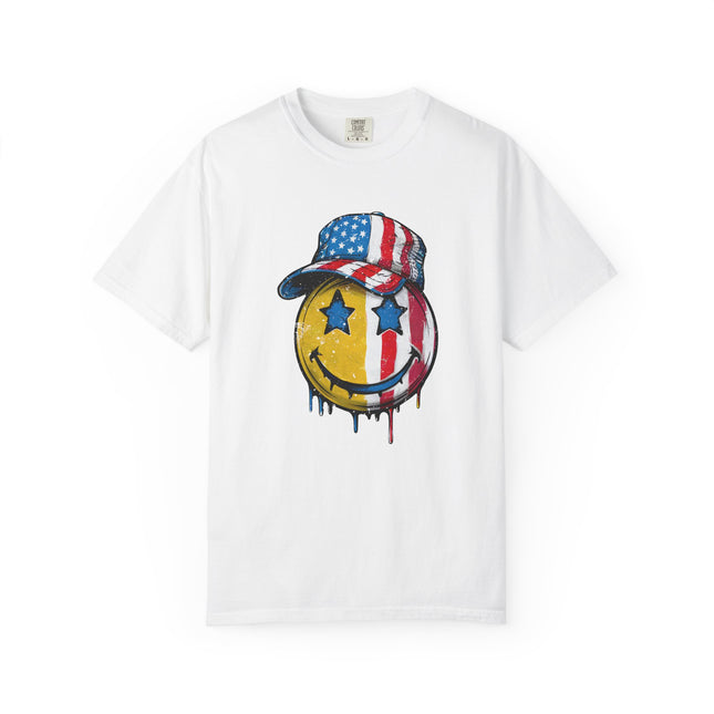 Smiley Patriot Drip Tee