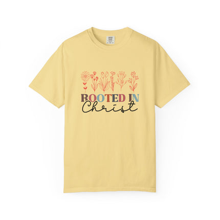 Rooted in Christ Floral Tee
