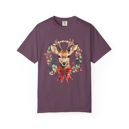 Rustic Reindeer Wreath Tee