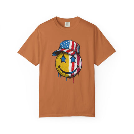 Smiley Patriot Drip Tee