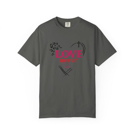 Love Never Fails Heart Tee