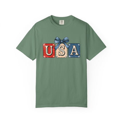 USA Gift Box Bow Tee
