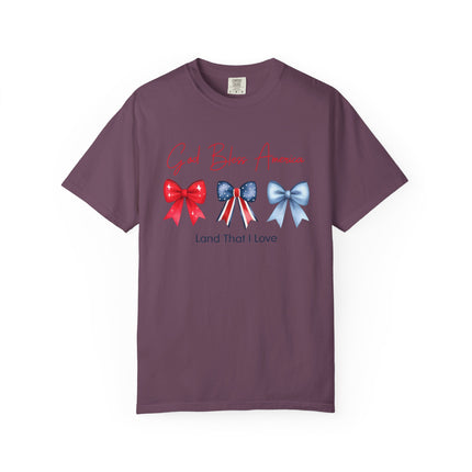 God Bless America Bow Tee