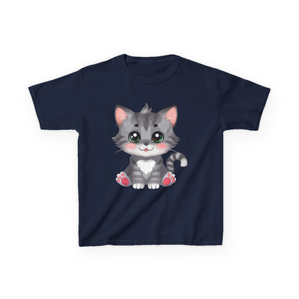 Cute Gray Kitten Kids T-Shirt