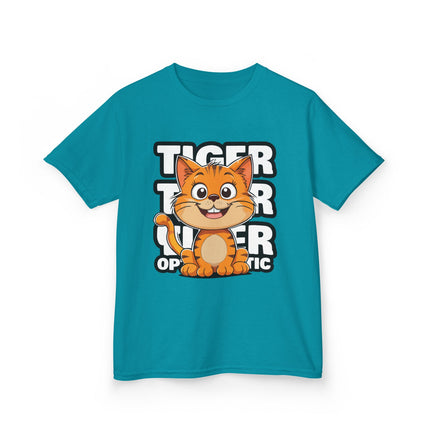 Tiger Optimistic Cat Kids T-Shirt