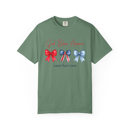 God Bless America Bow Tee