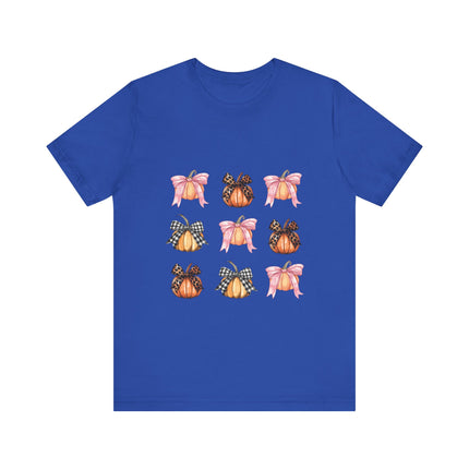 Pumpkin Bow Grid Tee
