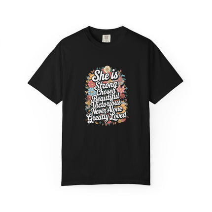 She Is Strong Floral Mama Tee