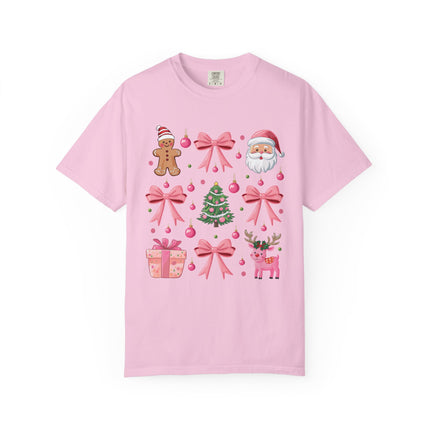 Pink Christmas Icons Tee