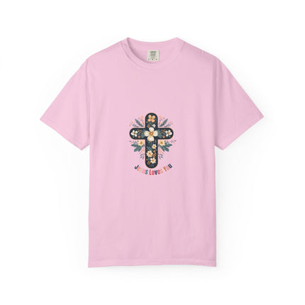 Floral Cross Jesus Tee