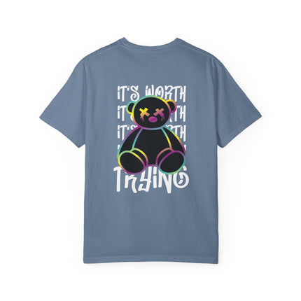 Worth Trying Neon Teddy Tee