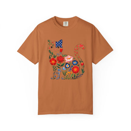 Floral Americana Cat Tee