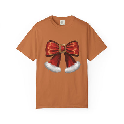 Santa Bow Velvet Tee