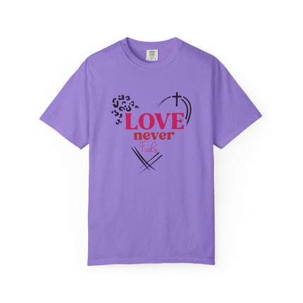 Love Never Fails Heart Tee