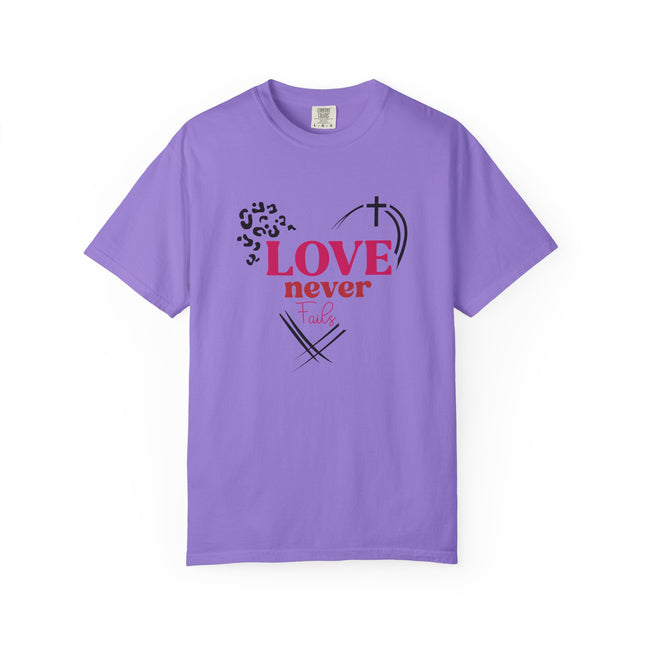 Love Never Fails Heart Tee