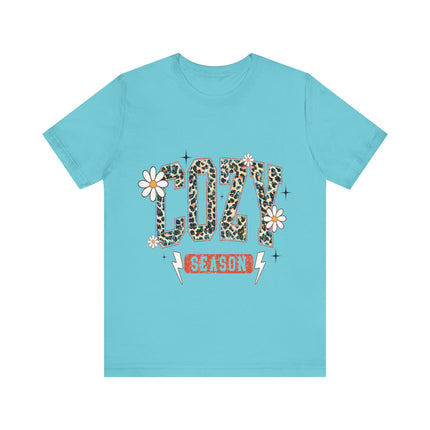 Cozy Season Leopard Letter Tee