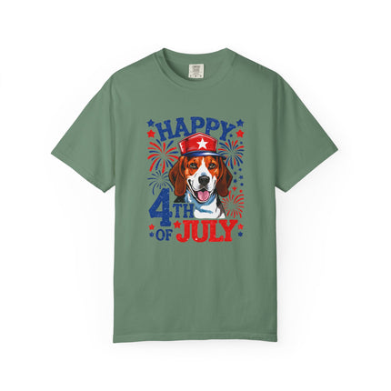 Beagle Fireworks 4th of July Tee