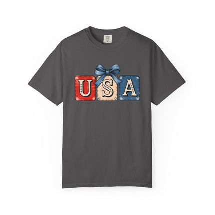 USA Gift Box Bow Tee