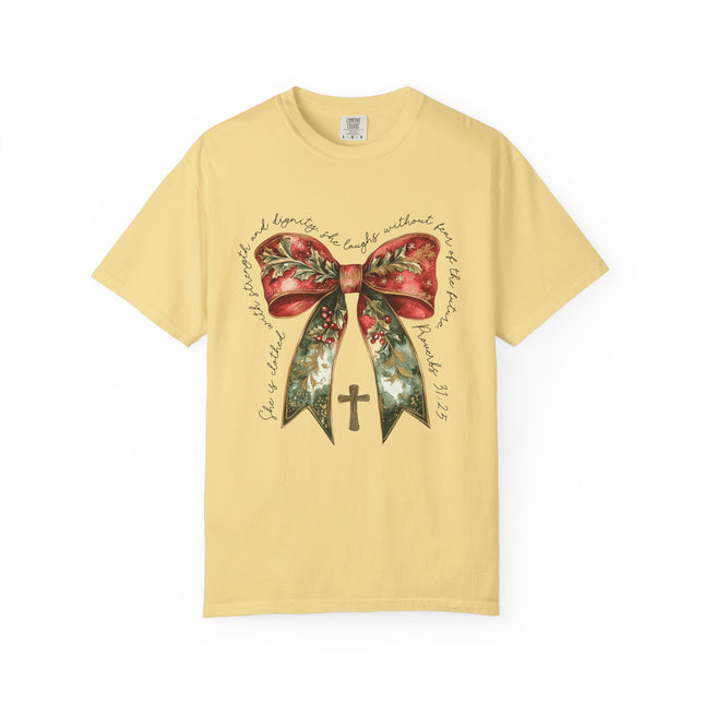 Proverbs 31 Bow Christmas Tee