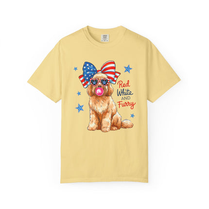 Red, White & Furry Tee