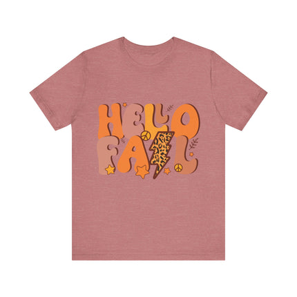 Hello Fall Leopard Bolt Tee