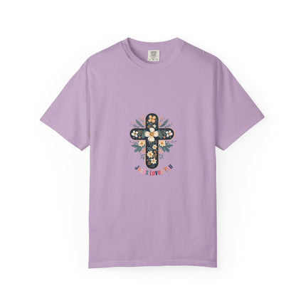Floral Cross Jesus Tee