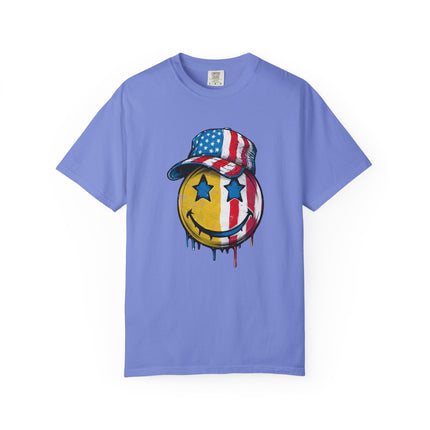 Smiley Patriot Drip Tee