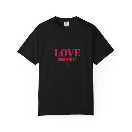 Love Never Fails Heart Tee