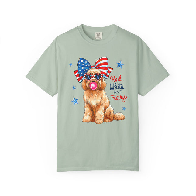 Red, White & Furry Tee