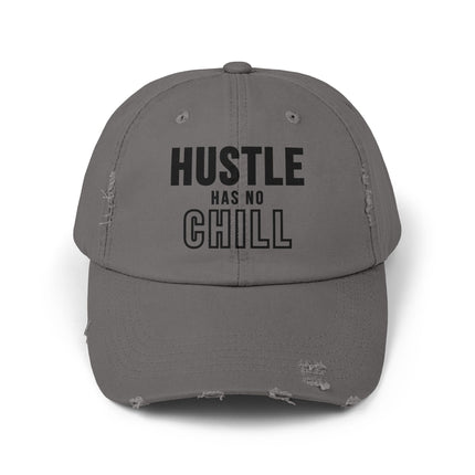 Hustle Has No Chill – Unisex Distressed Cap