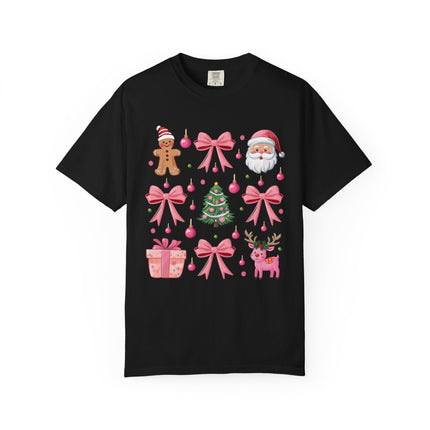 Pink Christmas Icons Tee