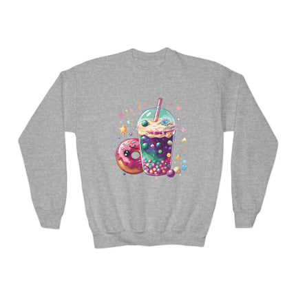Bubble Tea & Donut Youth Sweatshirt