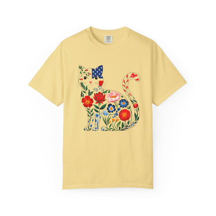 Floral Americana Cat Tee
