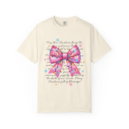 Pink Blessings Christmas Tee
