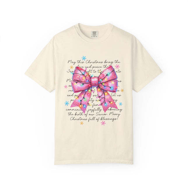 Pink Blessings Christmas Tee