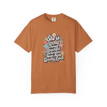 She Is Strong Floral Mama Tee